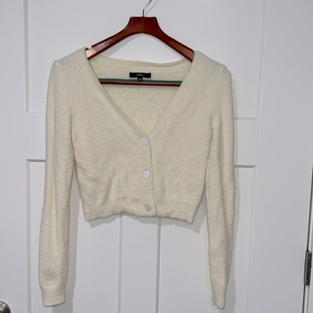 Lulus Winter Warmth Cream Fuzzy Sweater Sz S